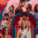 Lust Stories 3 cast in a vibrant collage featuring actors, romantic moments, bold colors and rich cinematic artwork
